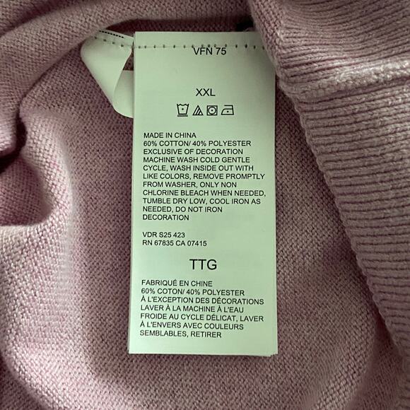 Nautica Men's XXL NavTech V-Neck Sweater Long Sleeve Pink Heather NEW - Picture 11 of 11